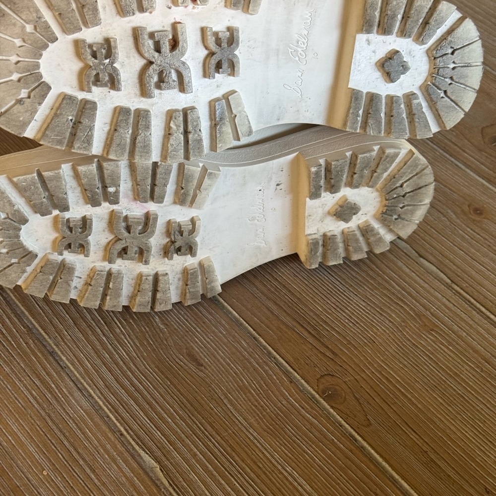 Cream Ankle Boots - Picture 6 of 7
